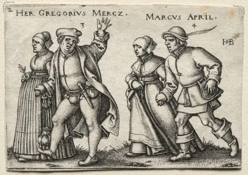 The Village Wedding:  Her Gregorius Mercz, by Sebald Beham
