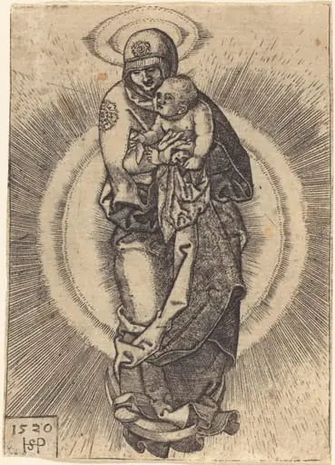 The Virgin and Child on the Crescent, by Sebald Beham