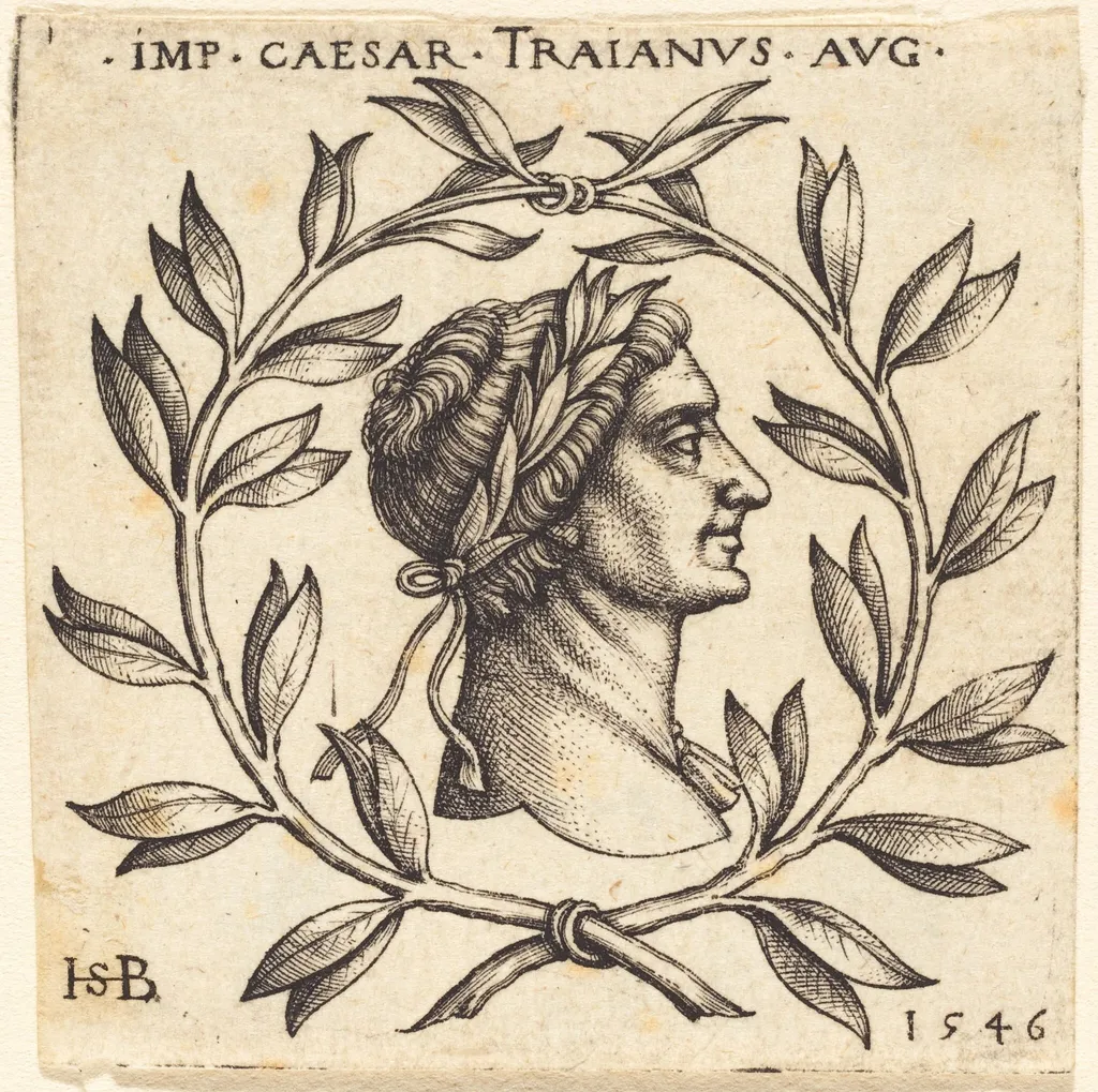 Trajan, by Sebald Beham, ink, 1546
