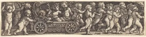 Triumphal Procession of Putti, by Sebald Beham