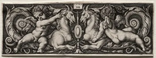 Two Genii, by Sebald Beham