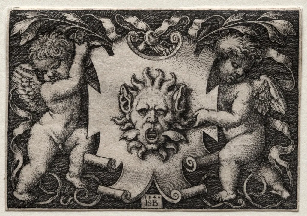 Vignette au Mascaron, by Sebald Beham, 1544