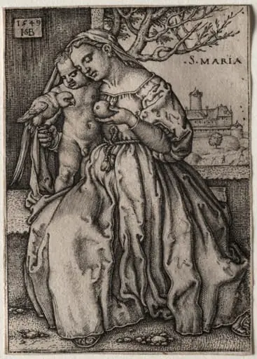 Virgin and Child with Parrot, by Sebald Beham