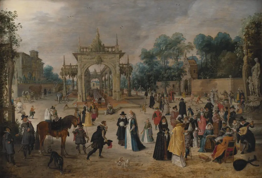 A Feast in an Italian Villa, by Sebastiaen Vrancx