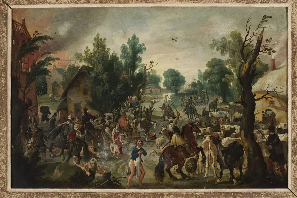 Assault on a town, by Sebastiaen Vrancx