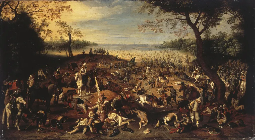 Battle Scene, by Sebastiaen Vrancx, oil, 1624