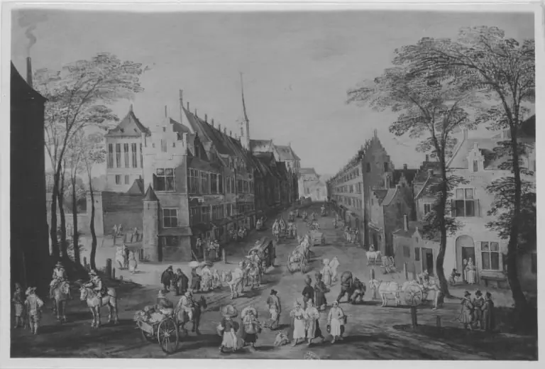 Belebte Straße in einer flämischen Stadt, by Sebastiaen Vrancx