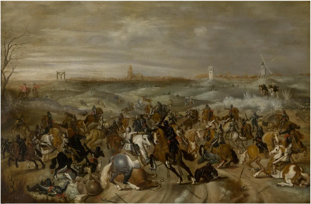 The battle of Leckerbeetje, by Sebastiaen Vrancx, oil, 1601