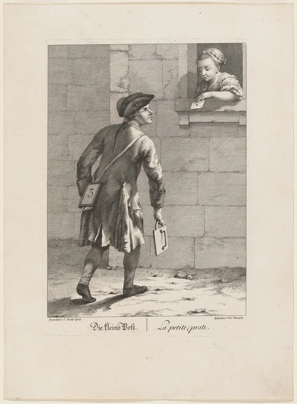 Die kleine Post (The Small Post), by Sebastian Mansfeld, ink, 1775