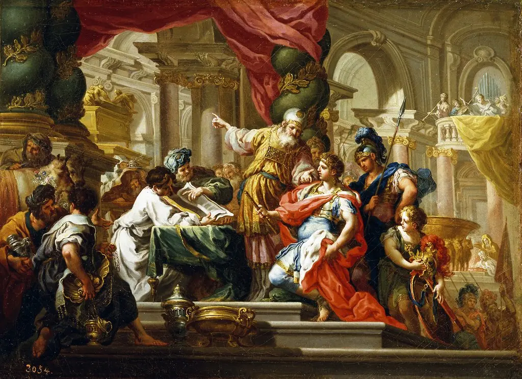 Alexander the Great in the Temple of Jerusalem, by Sebastiano Conca