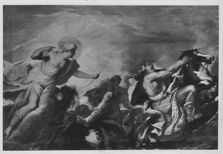 Apollo tötet die Kinder der Niobe, by Sebastiano Conca, unspecified, 1722