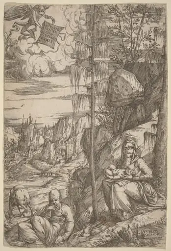 Landscape with the Rest on the Flight into Egypt, by Sebastiano de Valentinis