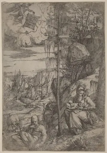Landscape with the Rest on the Flight into Egypt, by Sebastiano de Valentinis