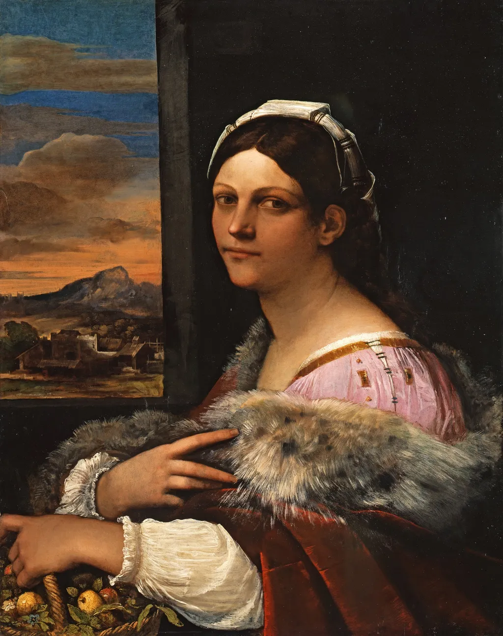 A Young Roman Woman, by Sebastiano del Piombo, oil, 1512