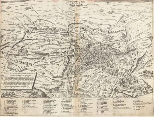 Topographical Map of Modern Rome, by Sebastiano di Re