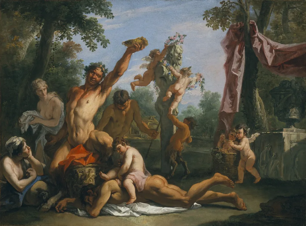 A Bacchanal, by Sebastiano Ricci, oil, 1706