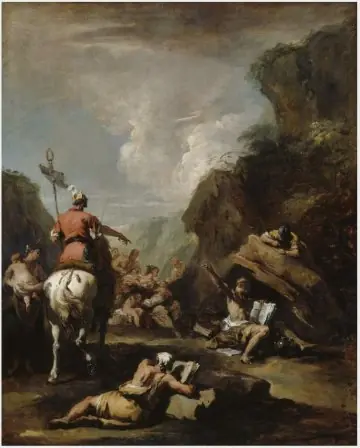King Hieron II of Syracuse Calls on Archimedes to Fortify the City, by Sebastiano Ricci