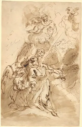 The Ecstasy of Saint Francis [recto], by Sebastiano Ricci