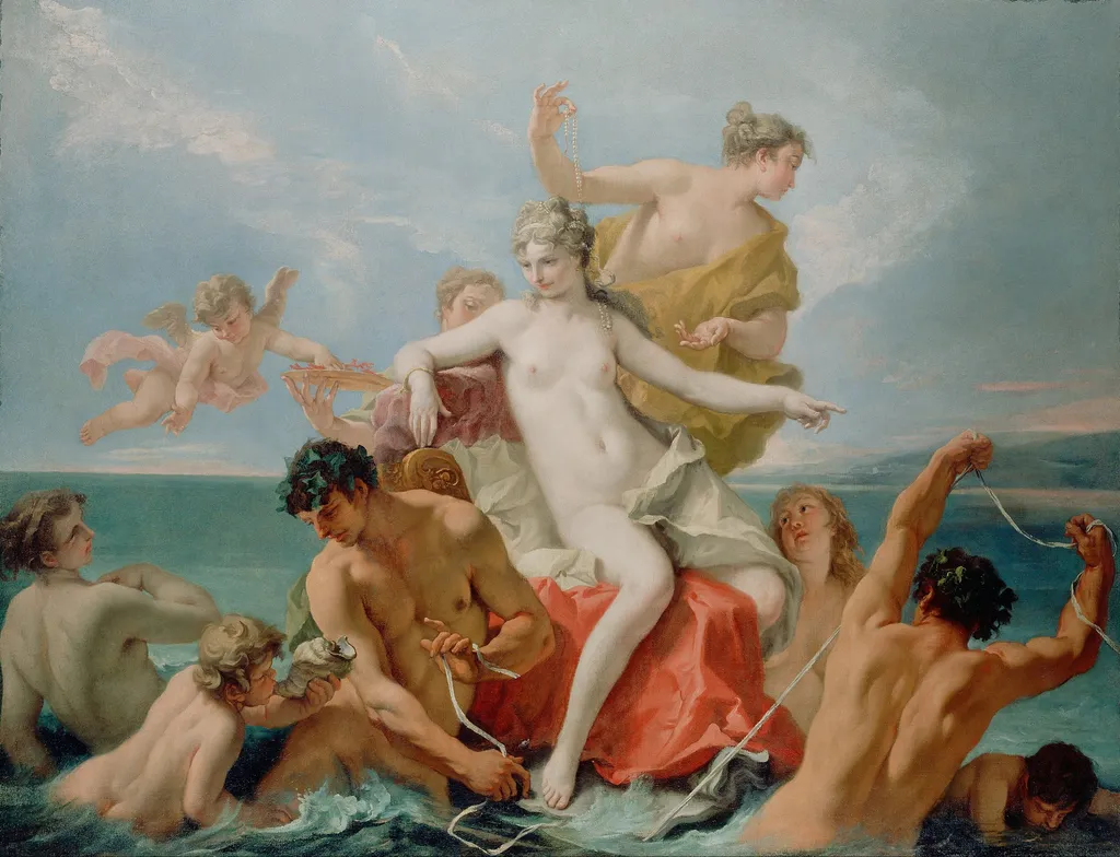 Triumph of the Marine Venus, by Sebastiano Ricci, oil, 1713