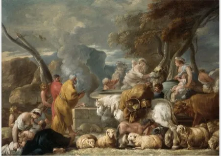 ?Abraham's Sacrifice near Bethel, by Sébastien Bourdon, oil, 1640