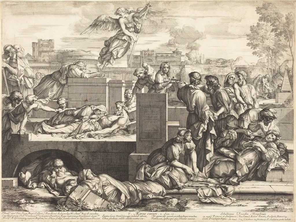 Aegros Curare, by Sébastien Bourdon, ink, 1668
