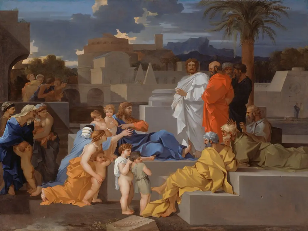 Christ Receiving the Children, by Sébastien Bourdon