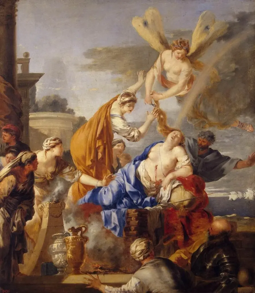 Death of Dido, by Sébastien Bourdon