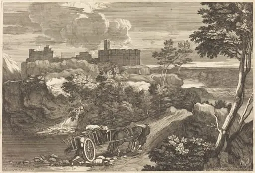 Landscape with Wagon, by Sébastien Bourdon