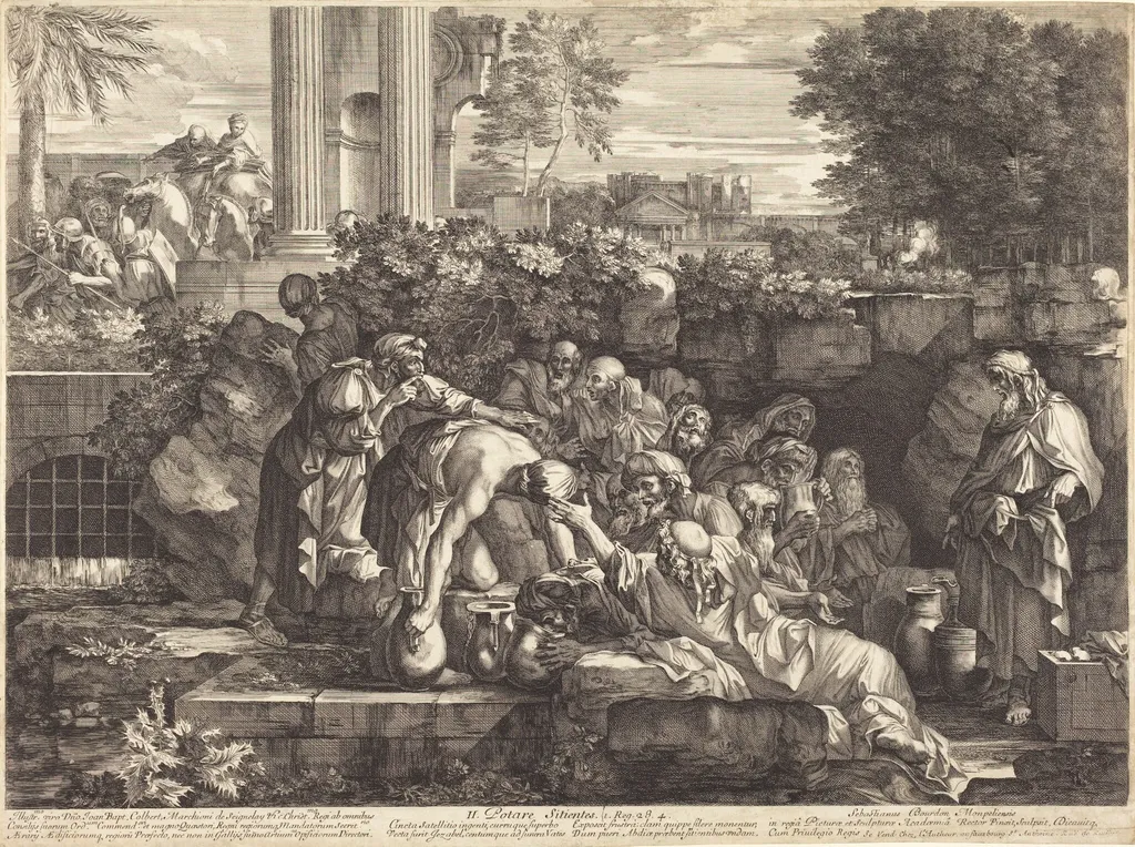 Potare sitientes, by Sébastien Bourdon, ink, 1668