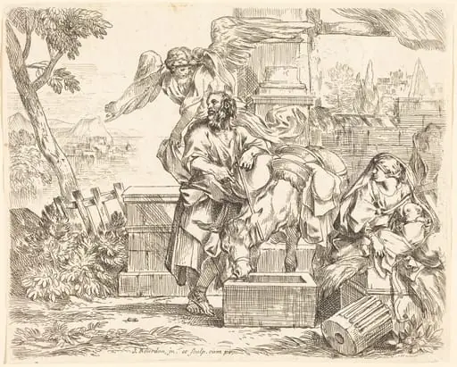 Saint Joseph Listening to the Angel's Counsel, by Sébastien Bourdon