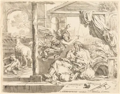 The Dream of Saint Joseph, by Sébastien Bourdon