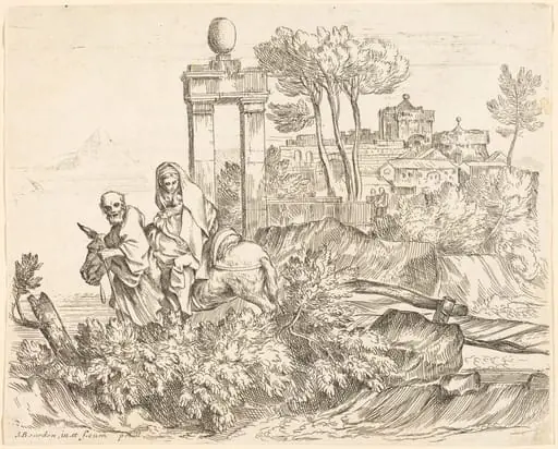 The Flight into Egypt, by Sébastien Bourdon