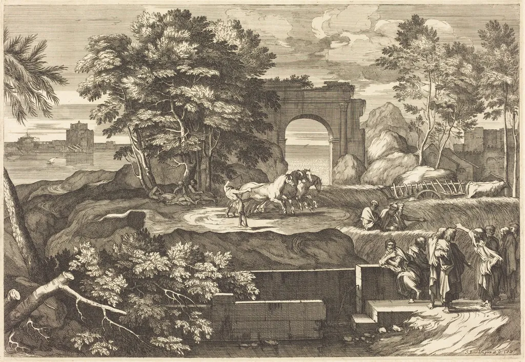 The Pharisees Complain to Our Lord, by Sébastien Bourdon, ink, 1644