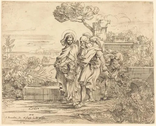 The Rest on the Flight into Egypt, by Sébastien Bourdon