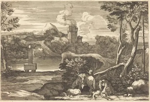 The Samaritan Pours Oil and Wine in the Wounds of a Man Left for Dead, by Sébastien Bourdon