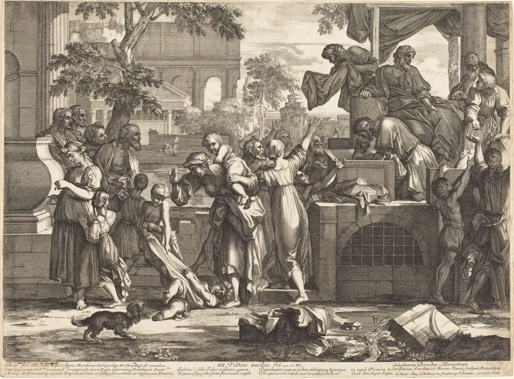 Vestine nudos, by Sébastien Bourdon, ink, 1668