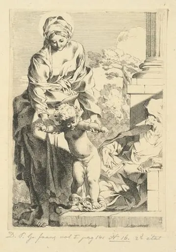 Virgin and Child Trampling Sin, by Sébastien Bourdon