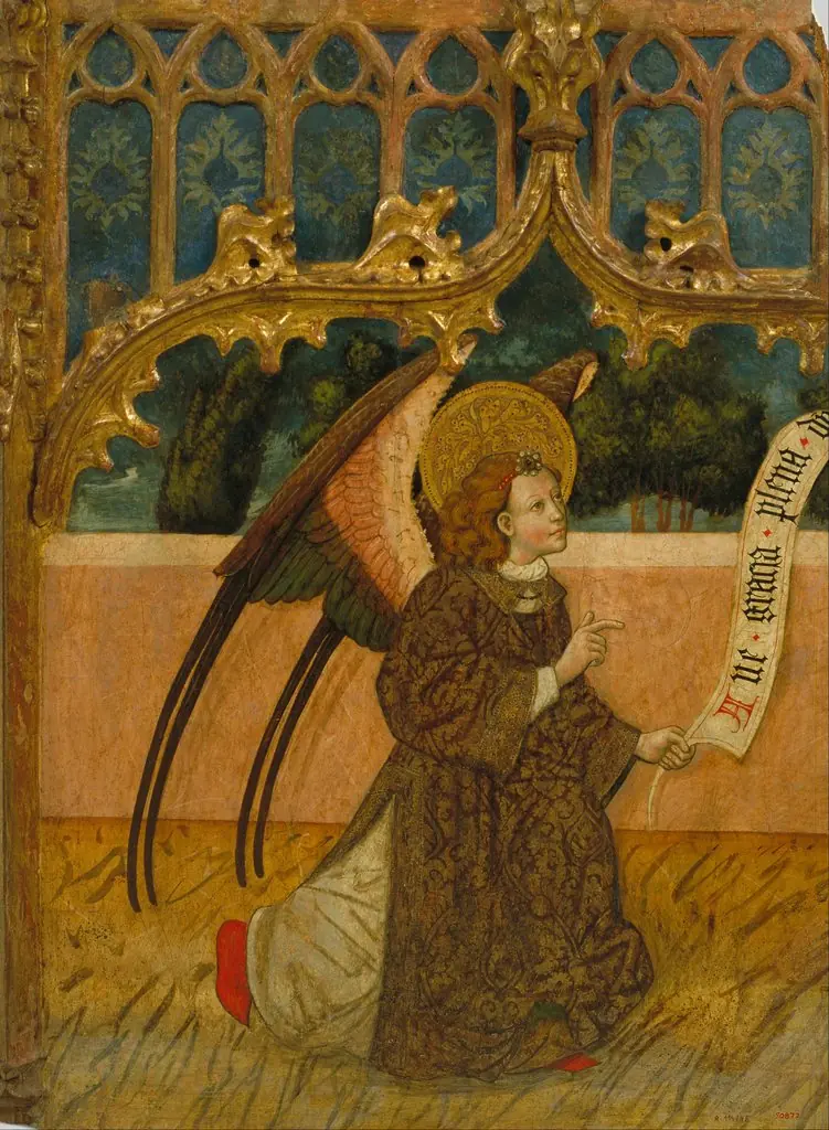 Archangel Gabriel from an Annunciation, by Second Master of Estopanyà