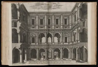 Section of the Courtyard of Palazzo Farnese