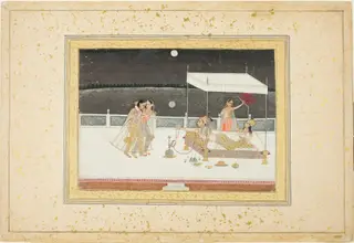 Seduction Scene on a Terrace by Moonlight