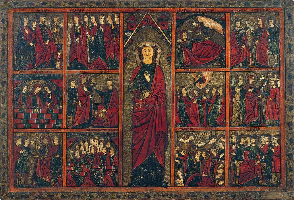 Panel of Saint Ursula, by Segon Mestre de Bierge, unspecified, 1300