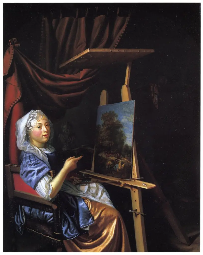 Self-Portrait at Her Easel