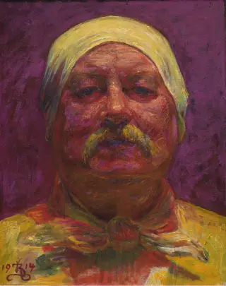 Self-portrait by Lamplight