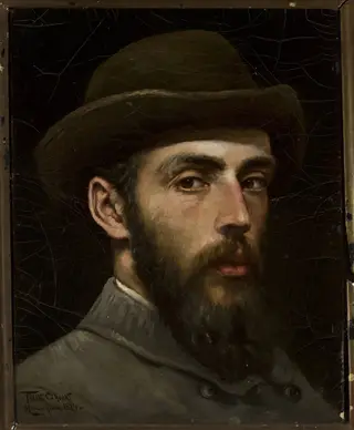 Self-portrait in a hat
