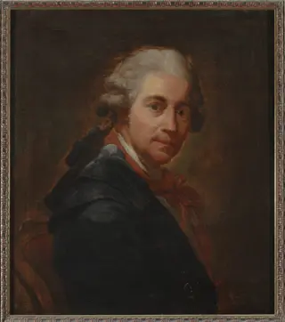 Self-portrait of Bacciarelli in a redingote