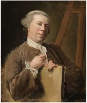 Self-Portrait with an Easel, by Nathaniel Hone the Elder