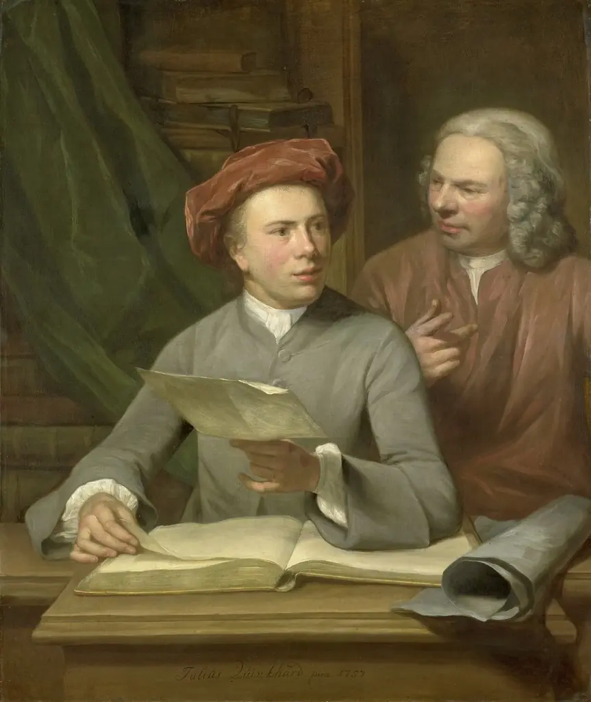 Self-portrait with Jan Maurits Quinkhard next to him