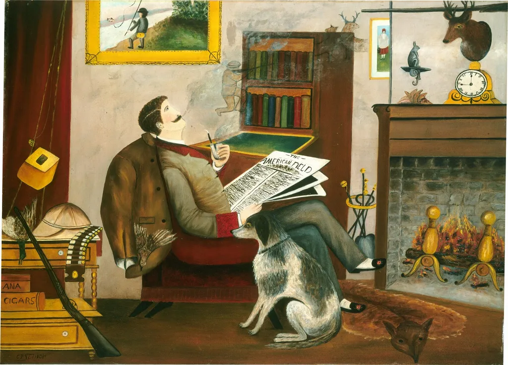The Sportsman's Dream, by Senior, C.F., oil, 1881
