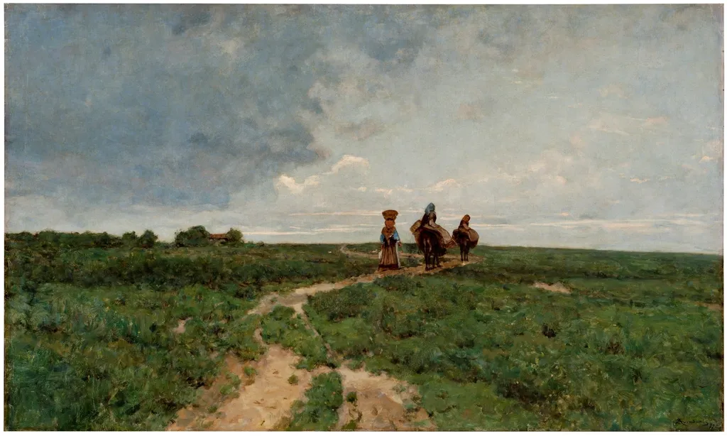 Paisaje, by Serafín Avendaño, oil, 1899
