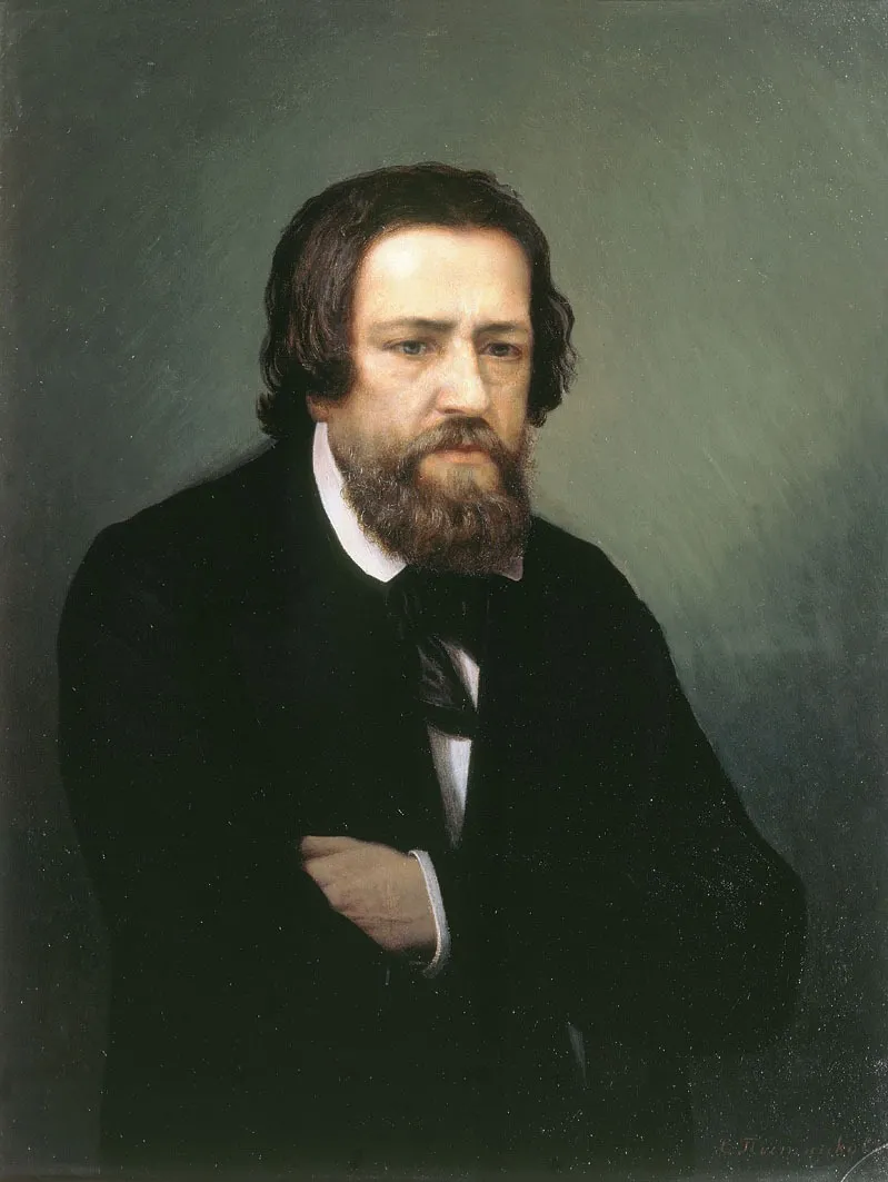 Alexander Andreyevich Ivanov, by Sergey Petrovich Postnikov, oil, 1873